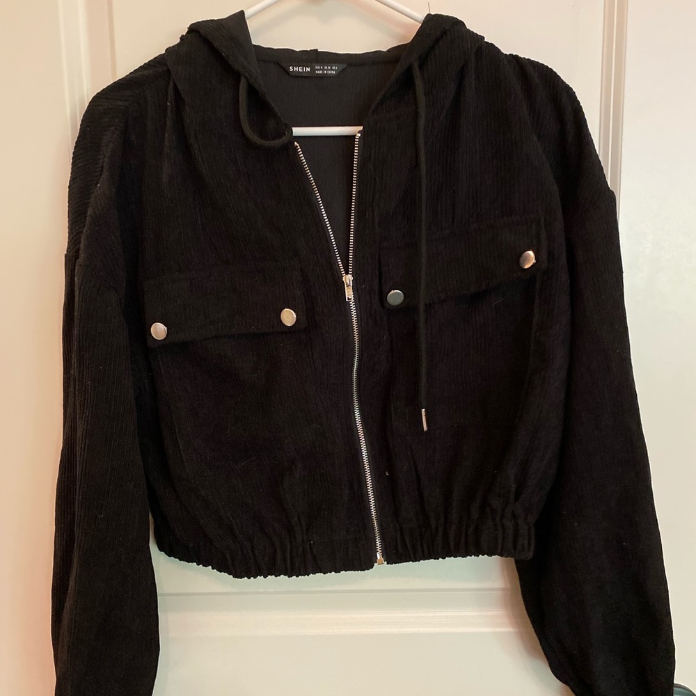 Crop corduroy jacket